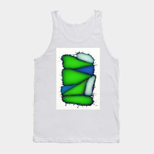 Crushed green Tank Top